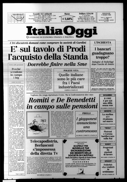 Italia oggi : quotidiano di economia finanza e politica